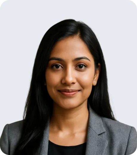 Friendly AI avatar woman for onboarding video content